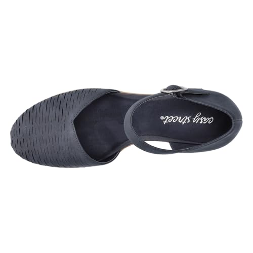 Easy Street Women's Justina Heeled Sandal - Comfortable Navy Shoes, 8.5 M US - Casual Wear, Office, Versatile Style - Sl