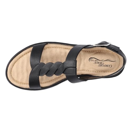 Easy Street Women's Comfortable Tampa Flat Sandal for Summer Wear with Adjustable Strap and Casual Look Size 7 US