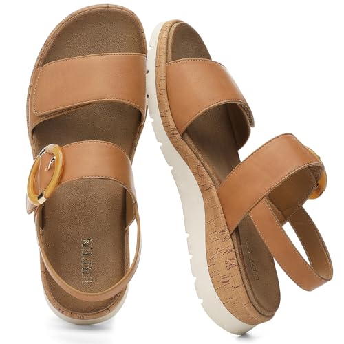 UBFEN Women's Arch Support Open Toe Walking Comfort Casual Low Wedge Sandals Summer Shoes
| UBFEN Women's Open Toe Walk