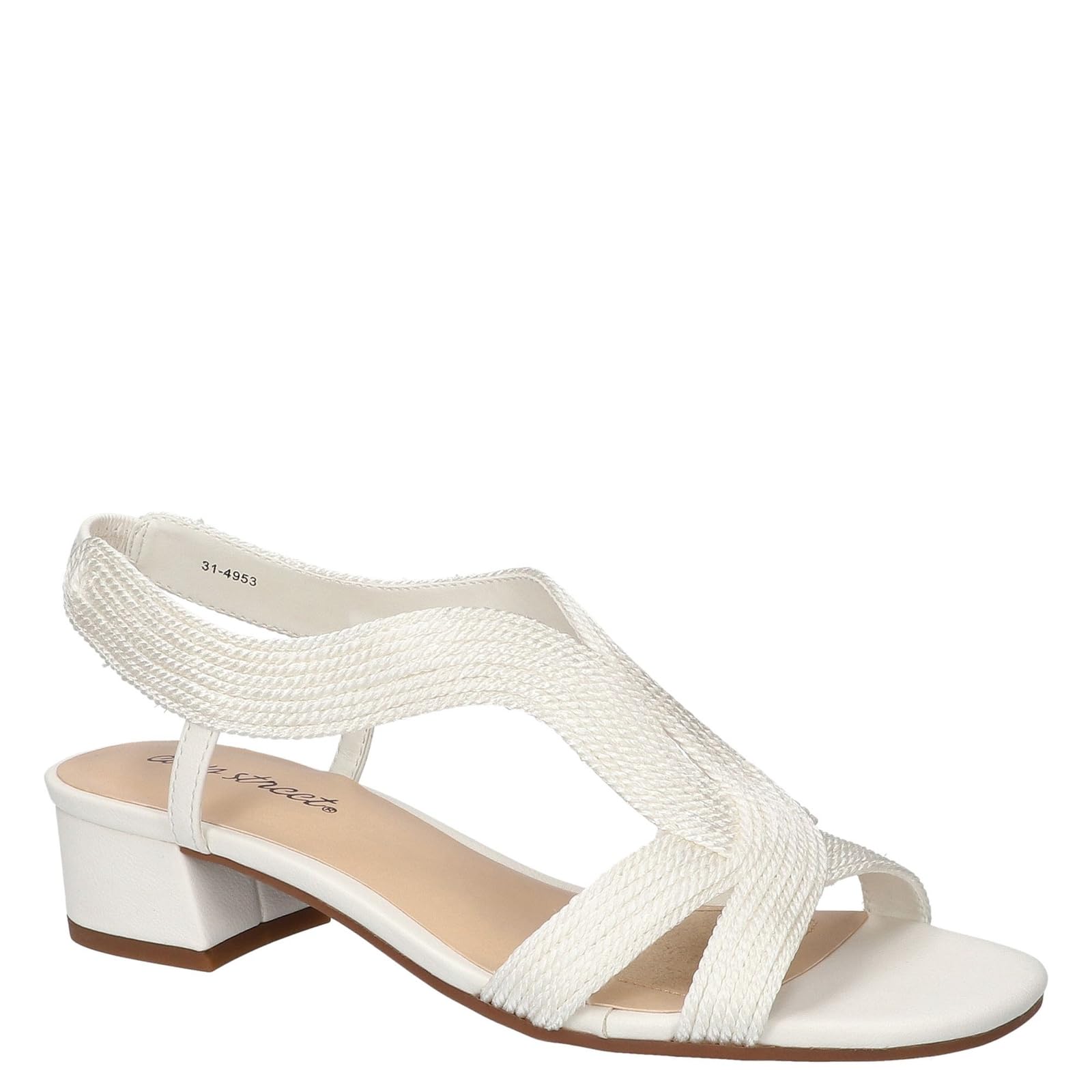 Easy Street Women's Comfortable Festival Shoes White Woven/Medium 9 Suitable for Casual Wearing Featuring Comfort and St