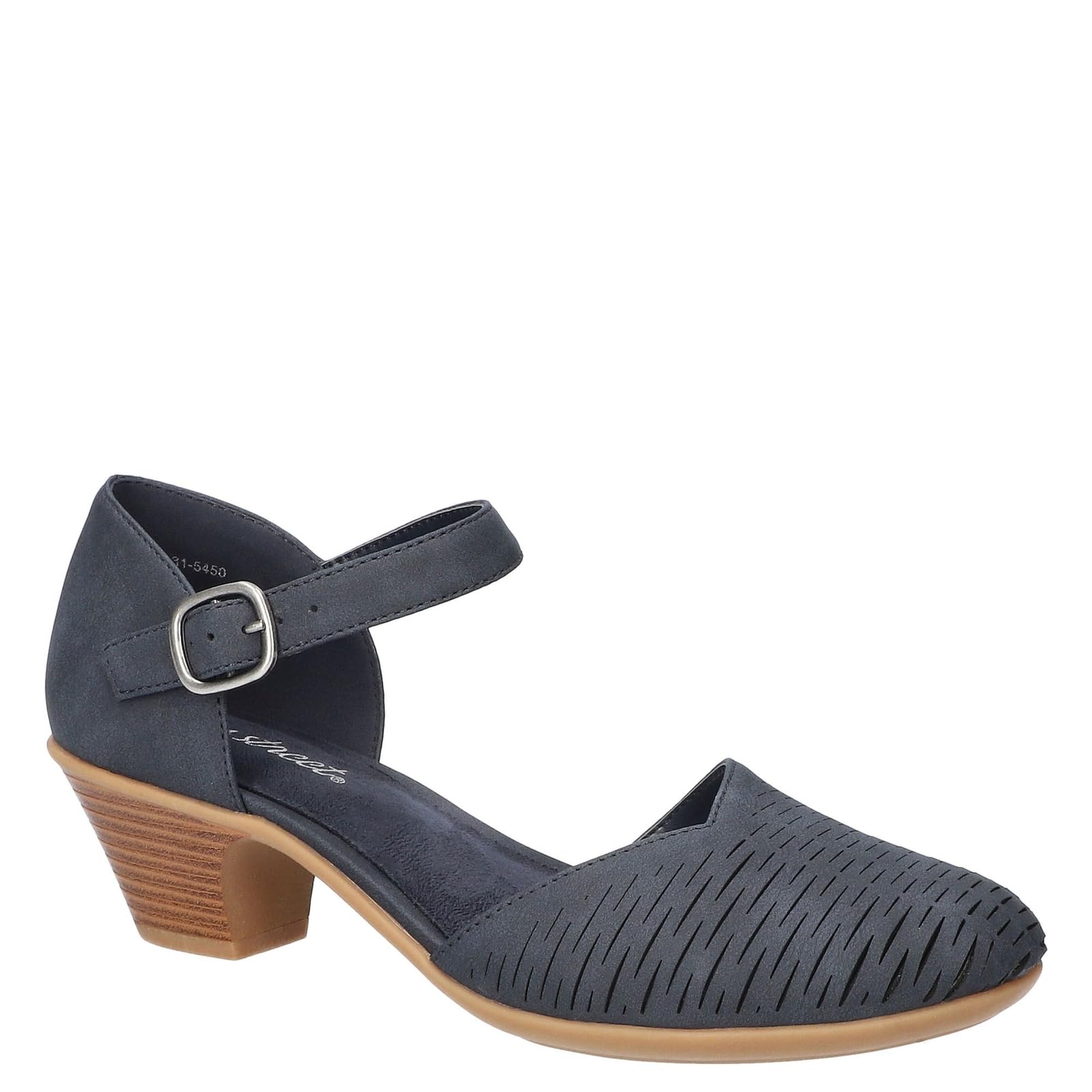 Easy Street Women's Justina Heeled Sandal - Comfortable Navy Shoes, 8.5 M US - Casual Wear, Office, Versatile Style - Sl
